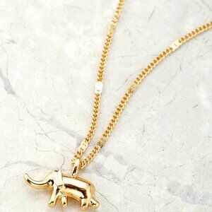 NEW-ELEPHANT CHARM PENDANT NECKLACE- 1 PIECE
